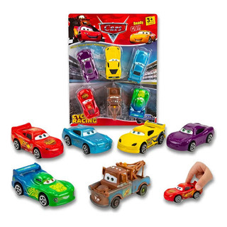 Kit 6 Brinquedo Carrinhos Relâmpago Mcqueen Carros Infantil Relâmpago Mcqueen Kit 6 Multicolorido