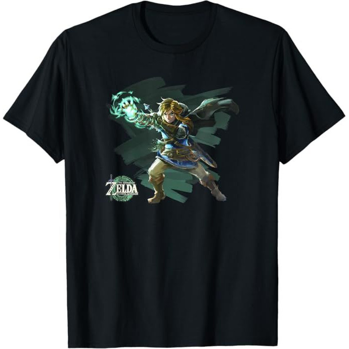 Camiseta Legend of Zelda Link Triforce Hylian Crest Gamer Geek Premium Estilosa Atemporal Moda Casual — imagem 2 de 2