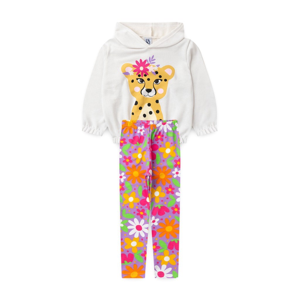 Conjunto Feminino Infantil Oncinha Da Natureza
