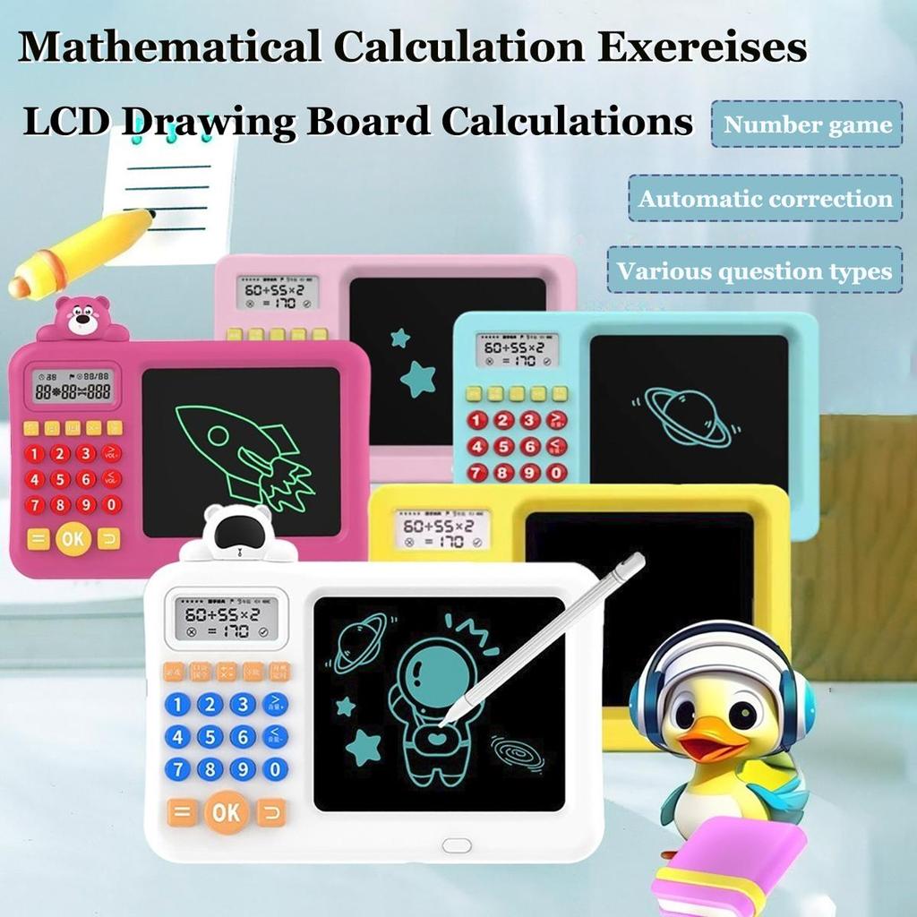 Calculadora Oral Inteligente e Bloco de Caligrafia Dois em Um, Quadro de Desenho para Matemática e Grafite, Brinquedo Ed