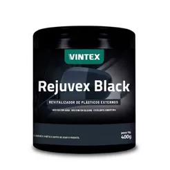 REJUVEX BLACK VINTEX 400G REVITALIZADOR RENOVADOR DE PLÁSTICOS EXTERNOS PROTEÇÃO ESTÉTICA AUTOMOTIVA