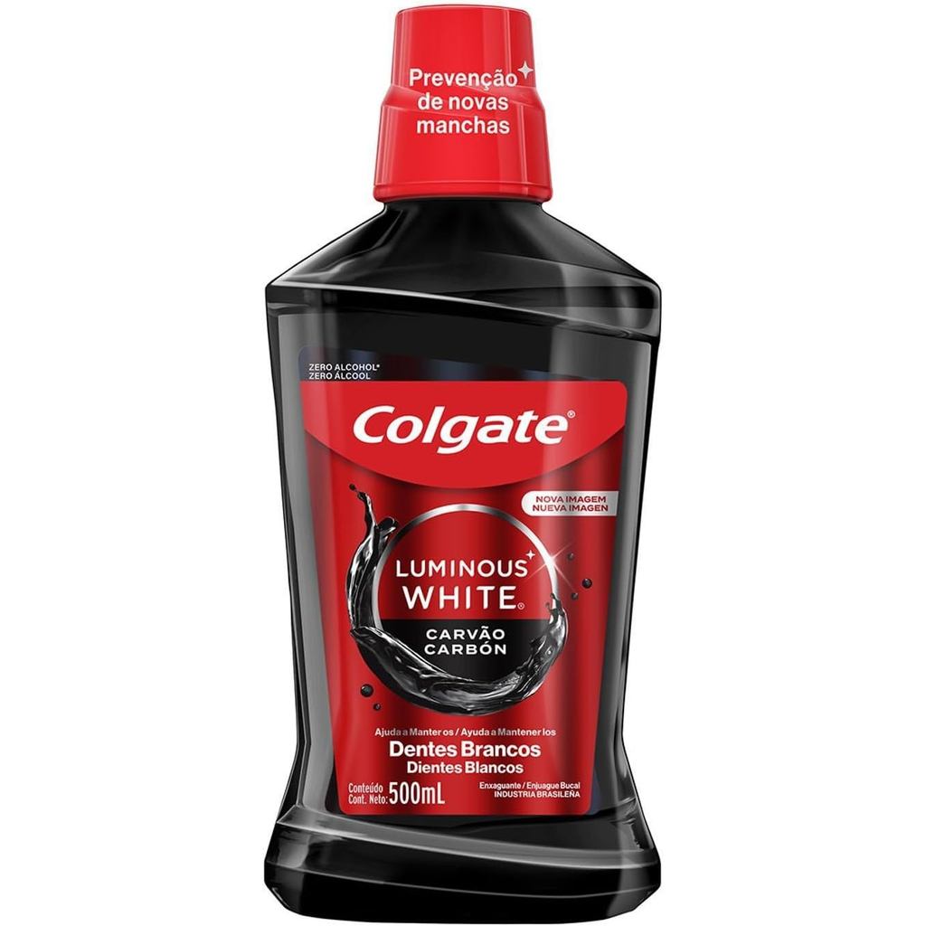 Enxaguante Bucal Colgate Luminous White Carvão Com 500ml