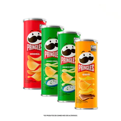Combo Pringles Creme e Cebola 2 unid + Pringles Original 1 unid + Pringles Queijo 1 unid