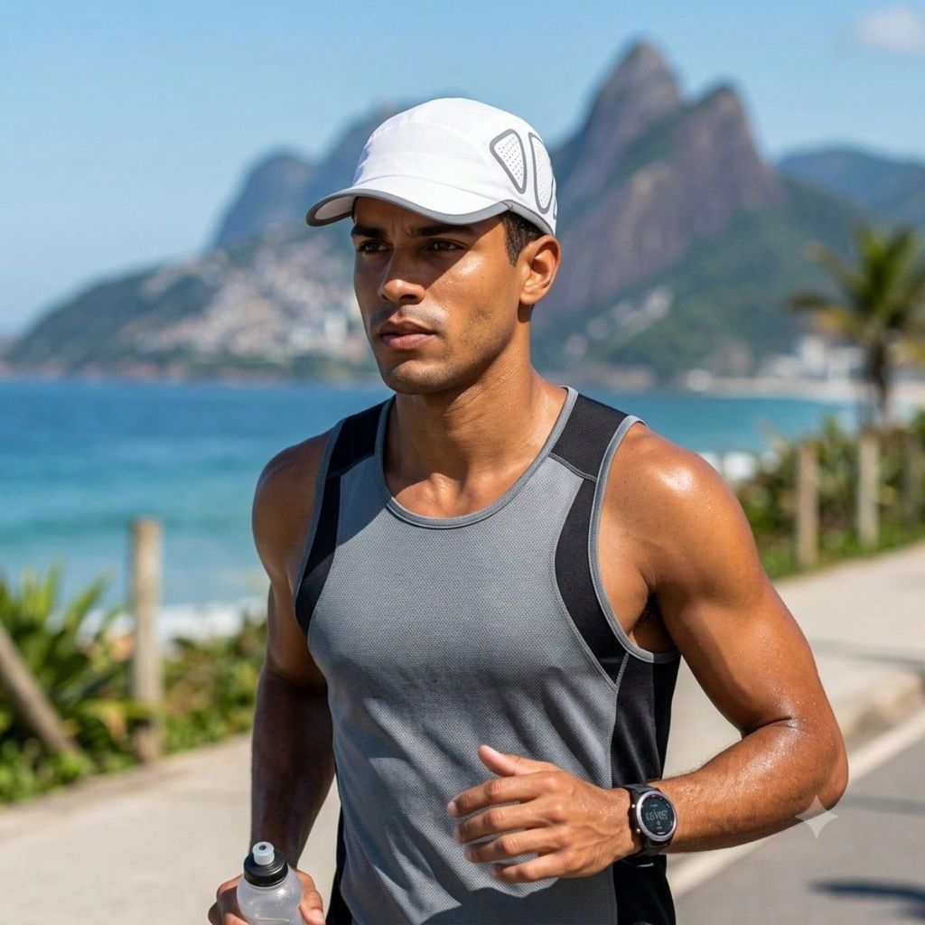 Boné Esportivo Performance Corrida Respirável Super Leve Ajustável Secagem Rápida Unissex