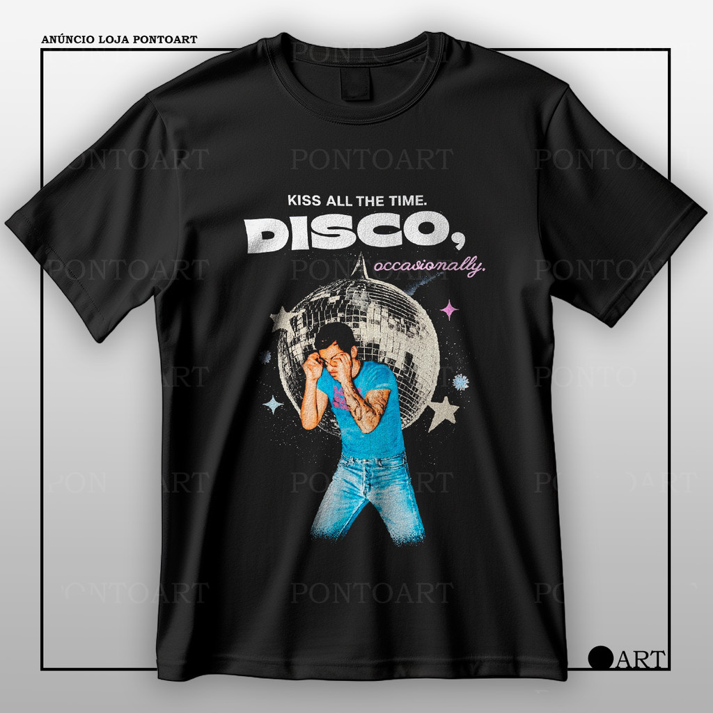Camiseta Harry Styles Albúm Kiss All The Time Disco Occasionally Camisa 100% Algodão
