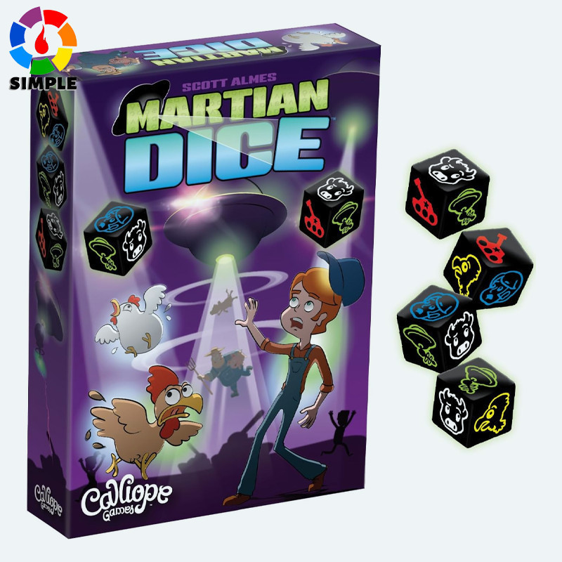 Calliope Martian Dice, Crazy Alien Invasion Game, Press-Your-Luck Dice Game for 2–6 Players Ages 8 & up