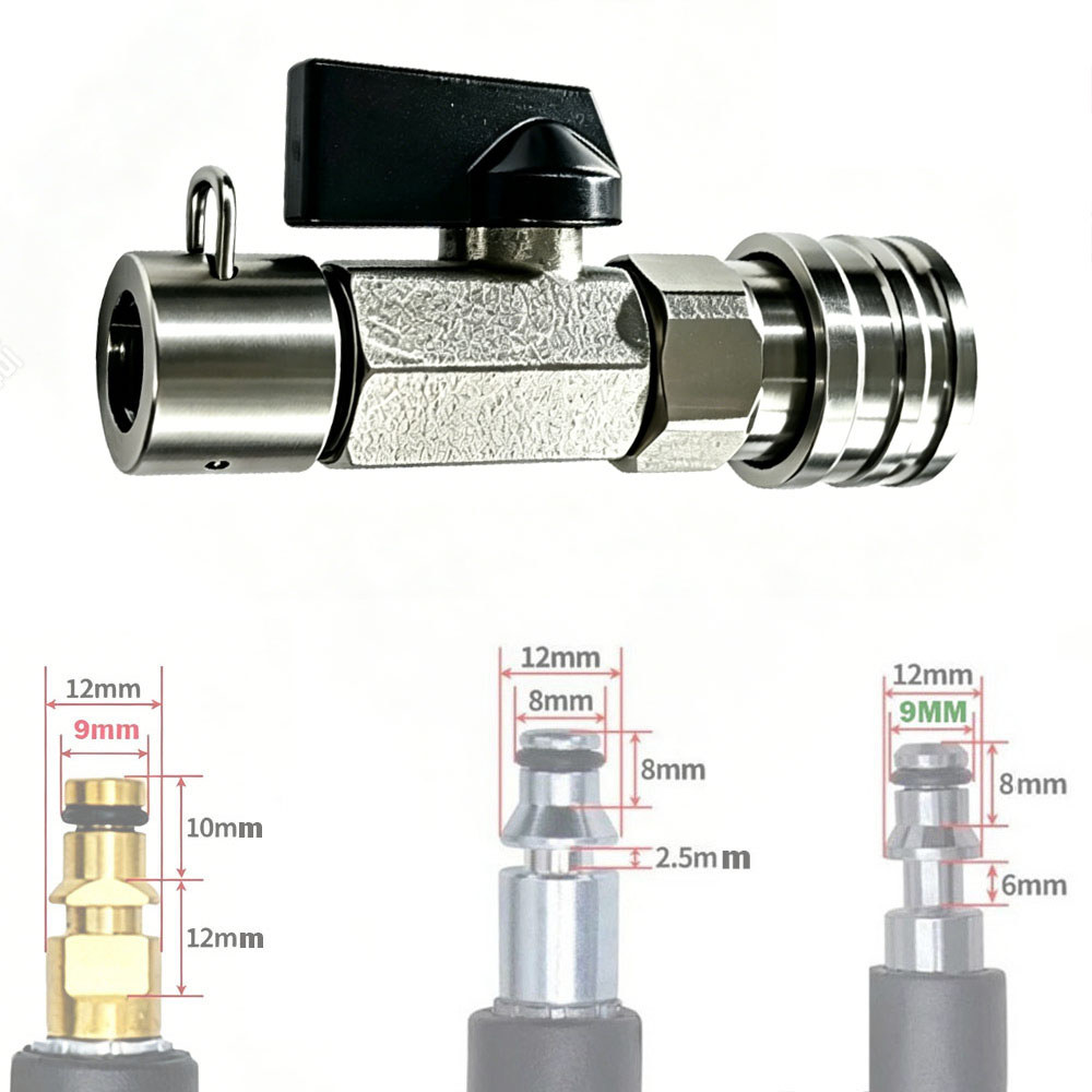 Kit De Válvula De Esfera De Mangueira De Alta Pressão 1/4 " Conector Rápido Com Interruptor Para Liga/Desliga