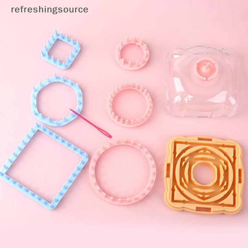 [T & B] 1 Pcs Ferramenta De Tecelagem DIY Máquina De Tricô Costura Colorida Tear De Flores (br)