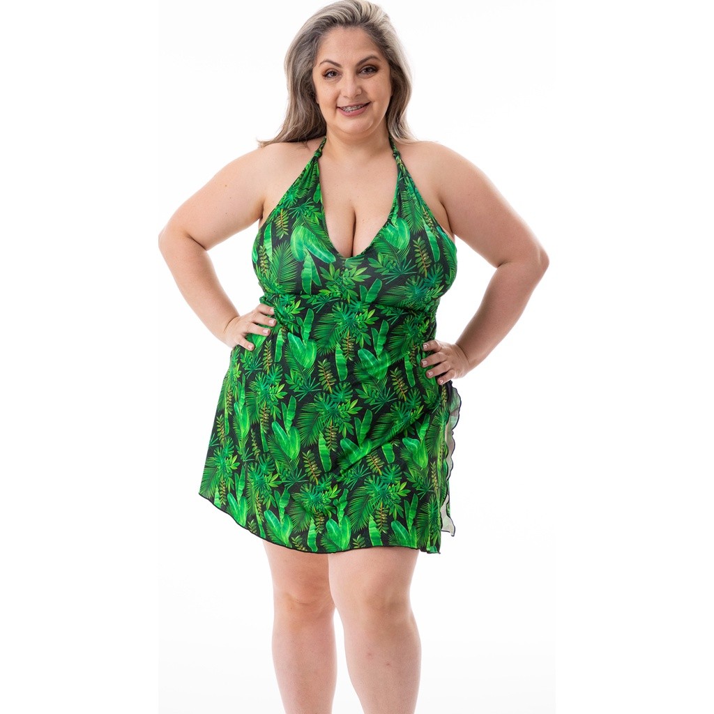 Maiô com Vestido Embutido Plus Size - Comprar com Melhor Preço em Outros