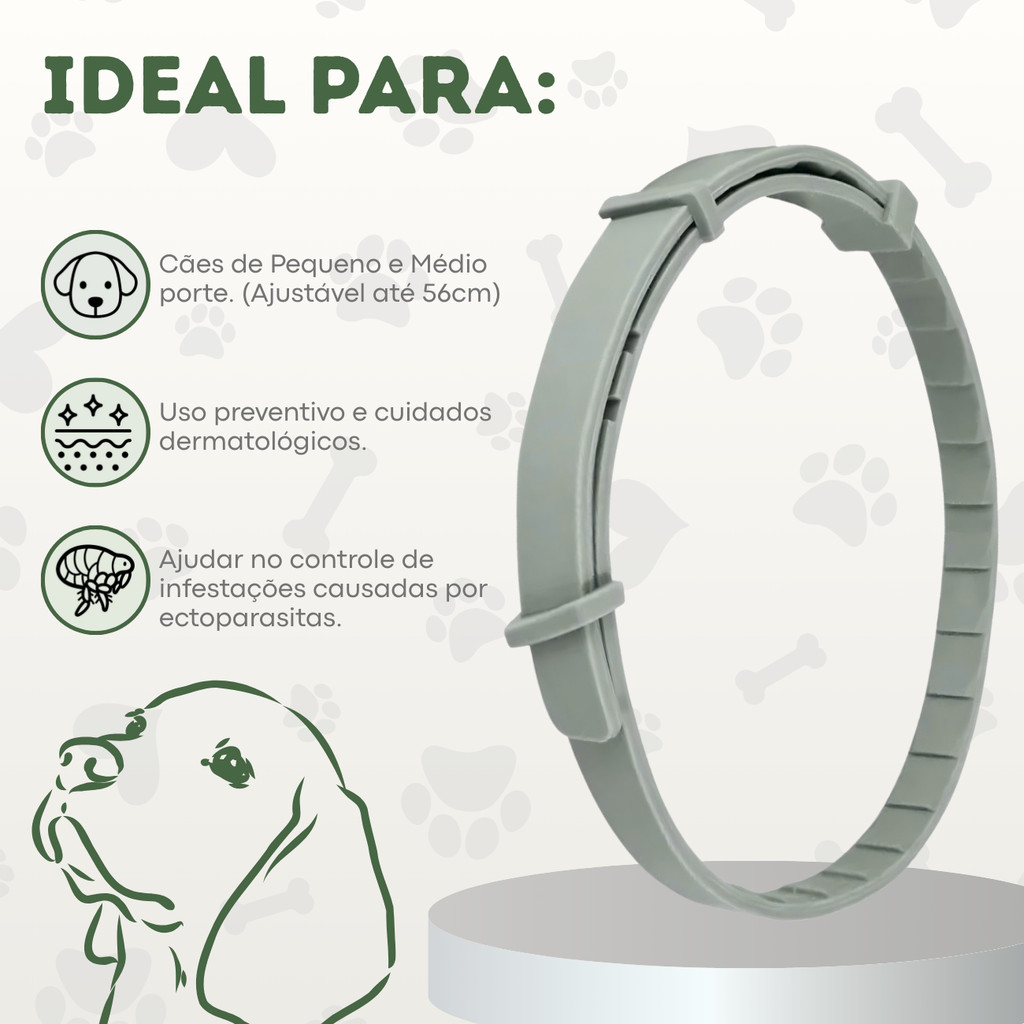 2 Coleiras Antiparasitária Dugs Contra Pulgas Carrapatos Para Cães World Veterinária Natural — imagem 2 de 2