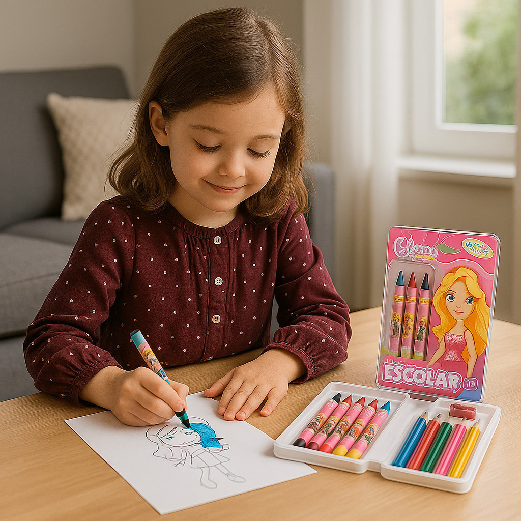 Estojo Escolar Massinha Barbie Pinta Desenhar Colorir Brinquedo Presente Lápis Caneta Giz