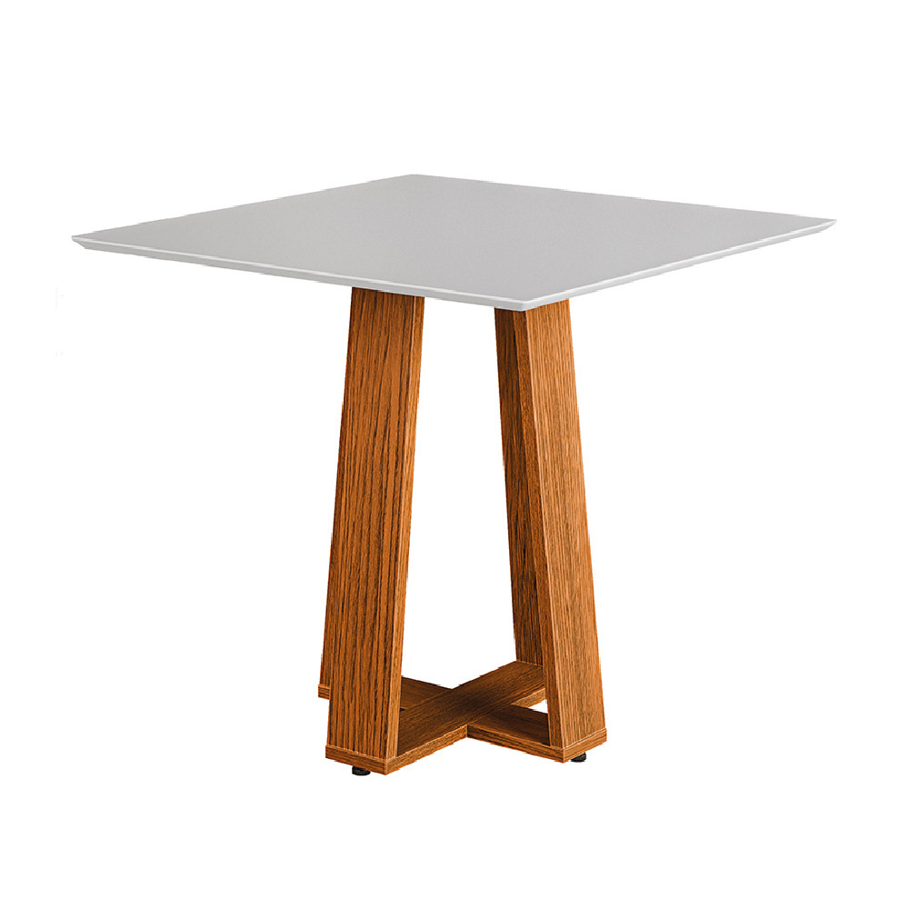 Mesa para Sala de Jantar Athenas Quadrada Madeirado/Off White Dobuê em Oferta na Shopee