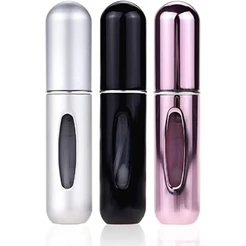Kit com 3 Frasco de Perfume Recarregável 3x5ml Alumínio
