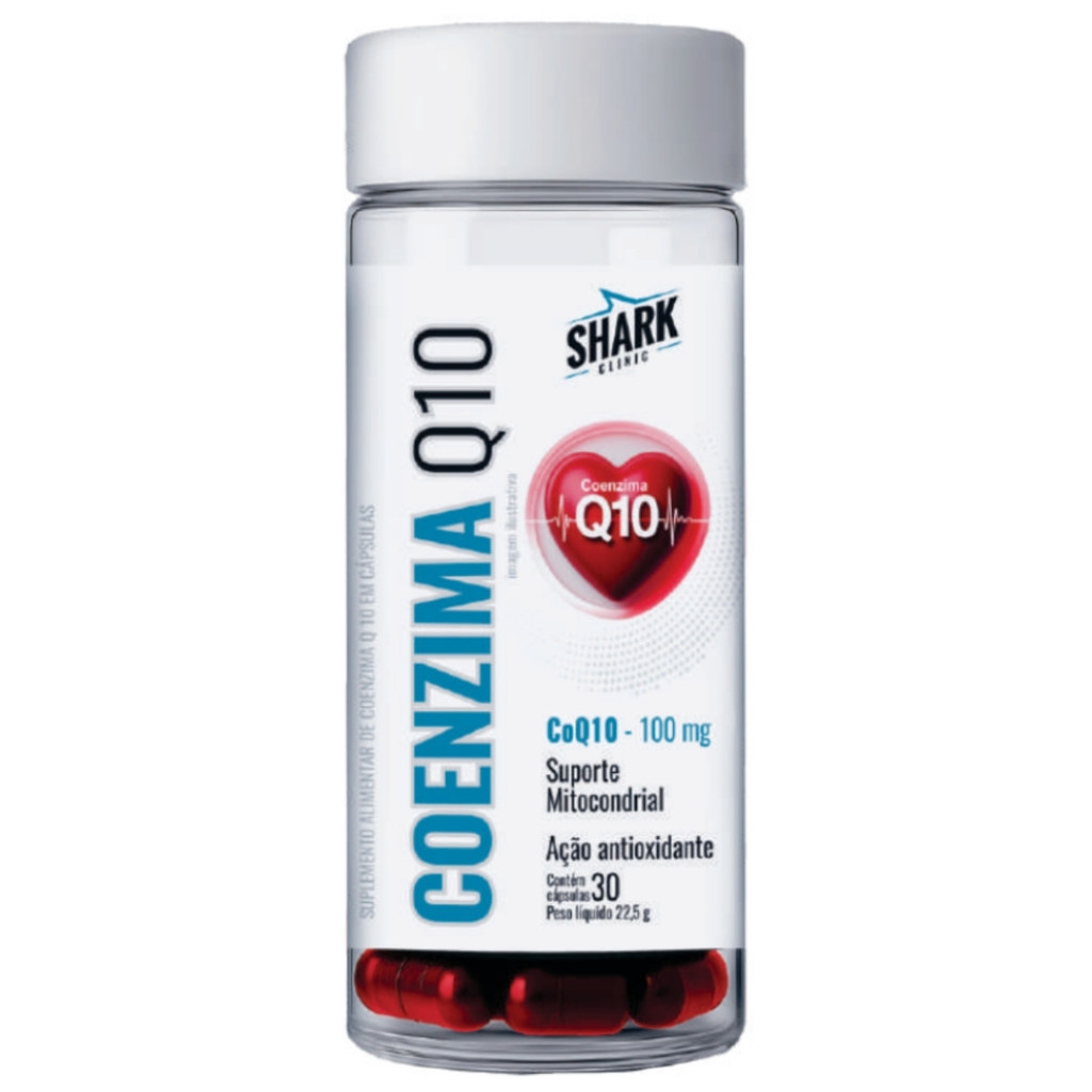 Coenzima Q10 100mg Pote Com 30 Cápsulas Shark Pro em Oferta na Shopee