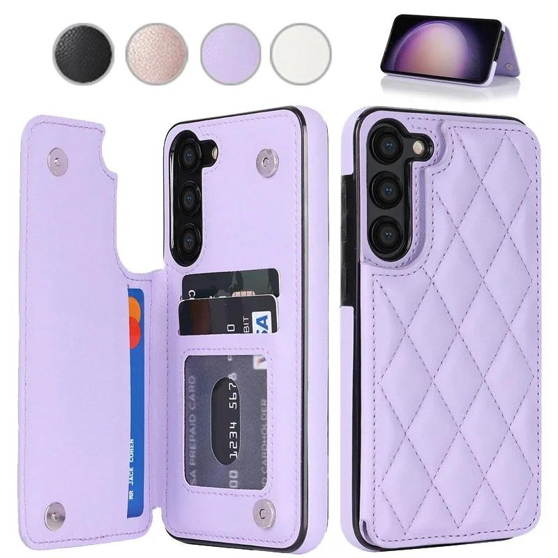 Carteira Pequena Fragrância Cartão Inserção Caso De Couro Para Samsung Galaxy A71 A56 A55 A54 A53 A52 A51 A36 A35 A26 A1
