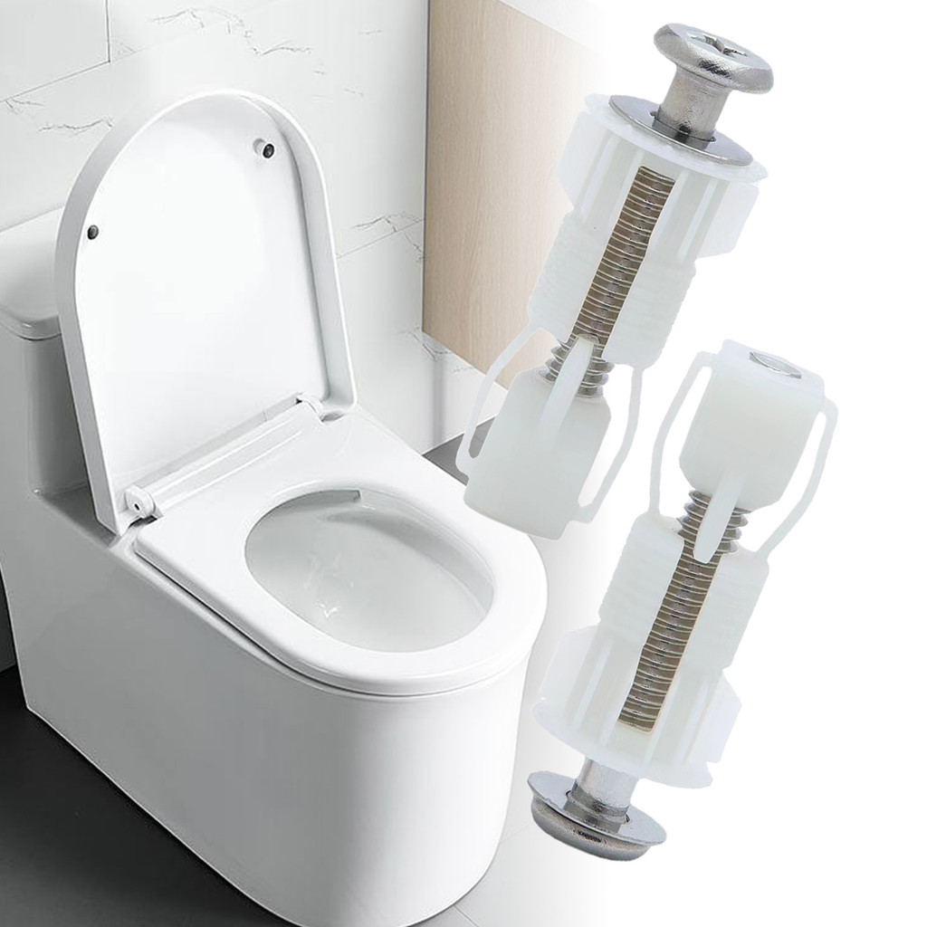 2 Pçs Parafusos De Assento Do Vaso Sanitário Universalmente Porca Tampa Pan Fixação Dobradiças Expansão Borracha Superio em Oferta na Shopee