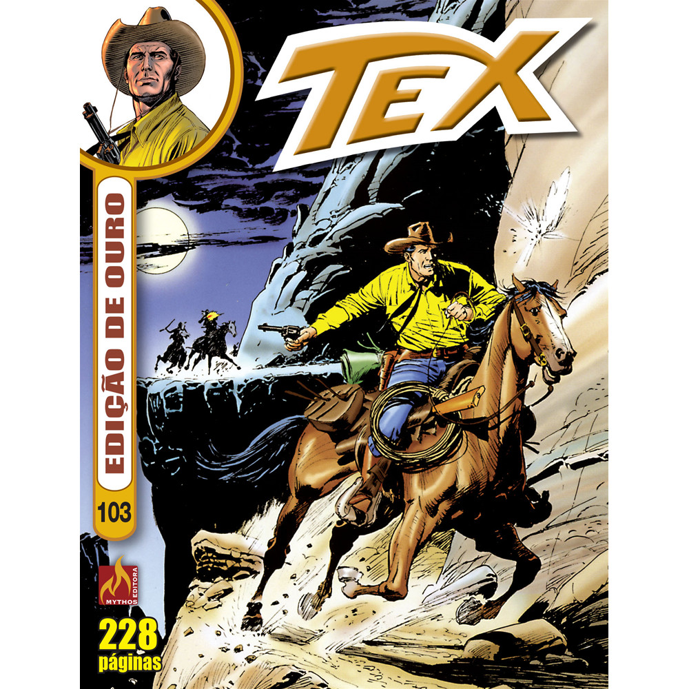 Capa do livro Comics - Tex edição de ouro nº 103 - por Claudio Nizzi - Mythos Editora