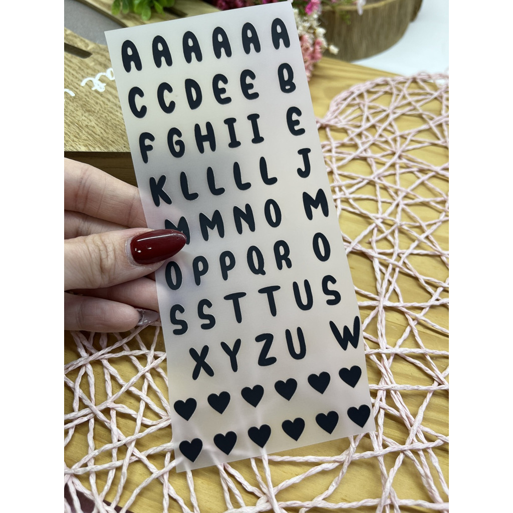 APLIQUE TERMOCOLANTE ALFABETO LETRAS PRETA ( 1 CARTELA)