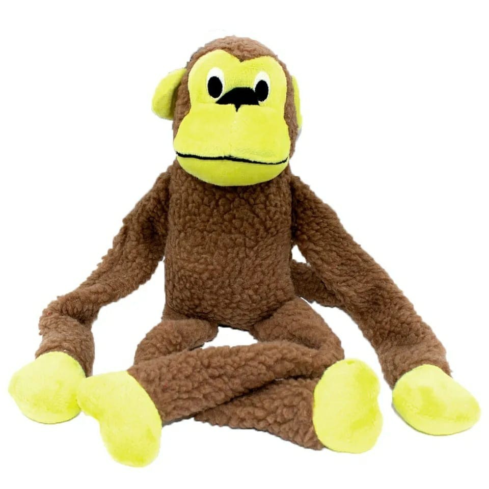 Brinquedo Cachorro Pet Mordedor Macaco Macaquinho Kong de Pelucia com Apitos e Olhos Bordados em Oferta na Shopee