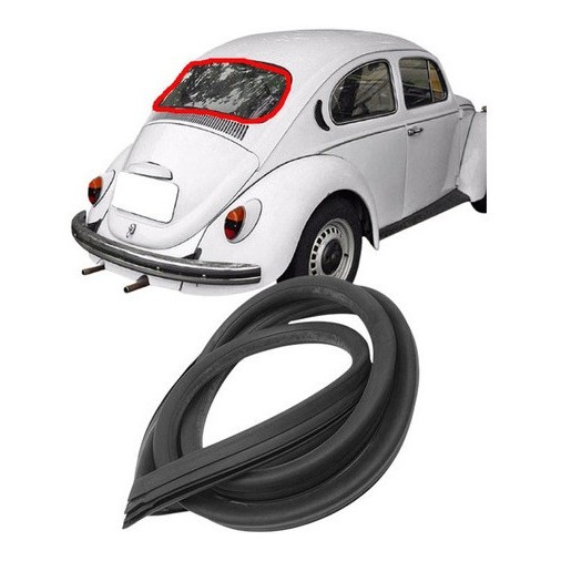 Borracha Vidro Traseiro Vigia Fusca 1959 A 1967 Sem Friso