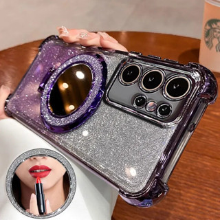 Para Samsung Galaxy S25 FE Ultra S24 S23 S22 Plus S21 S21 S20 Espelho Titular Suporte Capa Macia Caso À Prova De Choque em Oferta na Shopee