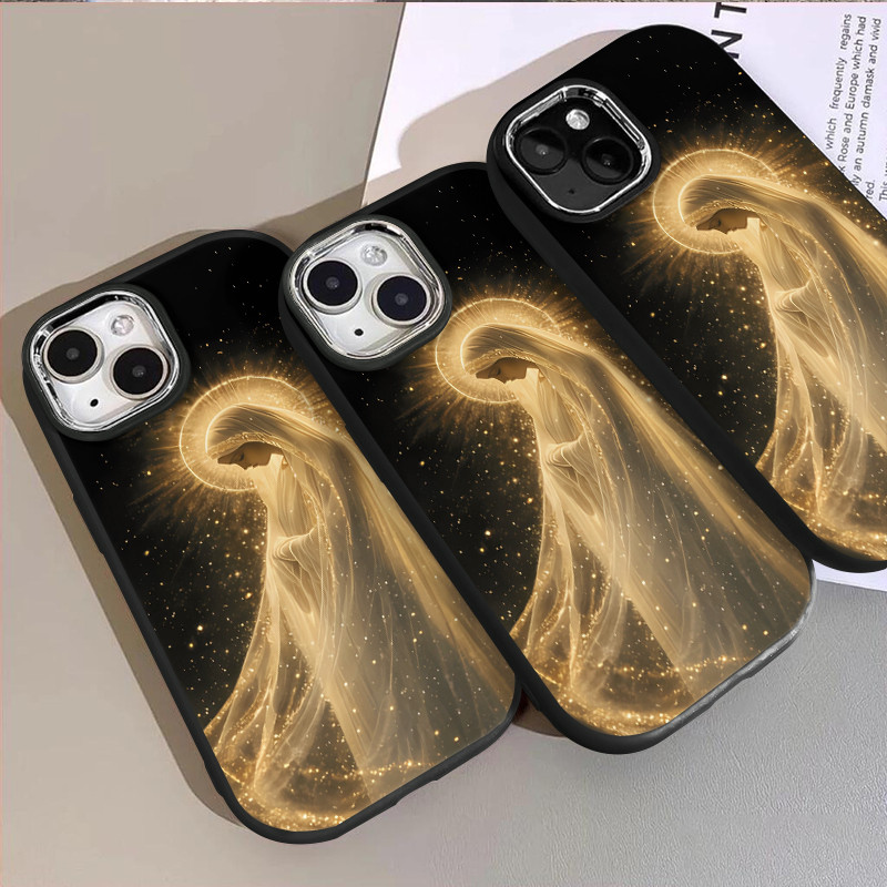 Capinha Capa de Silicone Nossa Senhora Aparecida Anti queda e Macia para IPhone XS MAX 11 12 13 14 15 Pro MAX 14 15 Plus