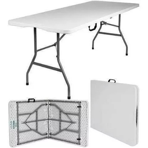 Mesa Dobrável SUPORTA 150KG  Portátil Maleta Camping Praia com Alça 1,80m Imperdível Vira Maleta Picnic  HW010