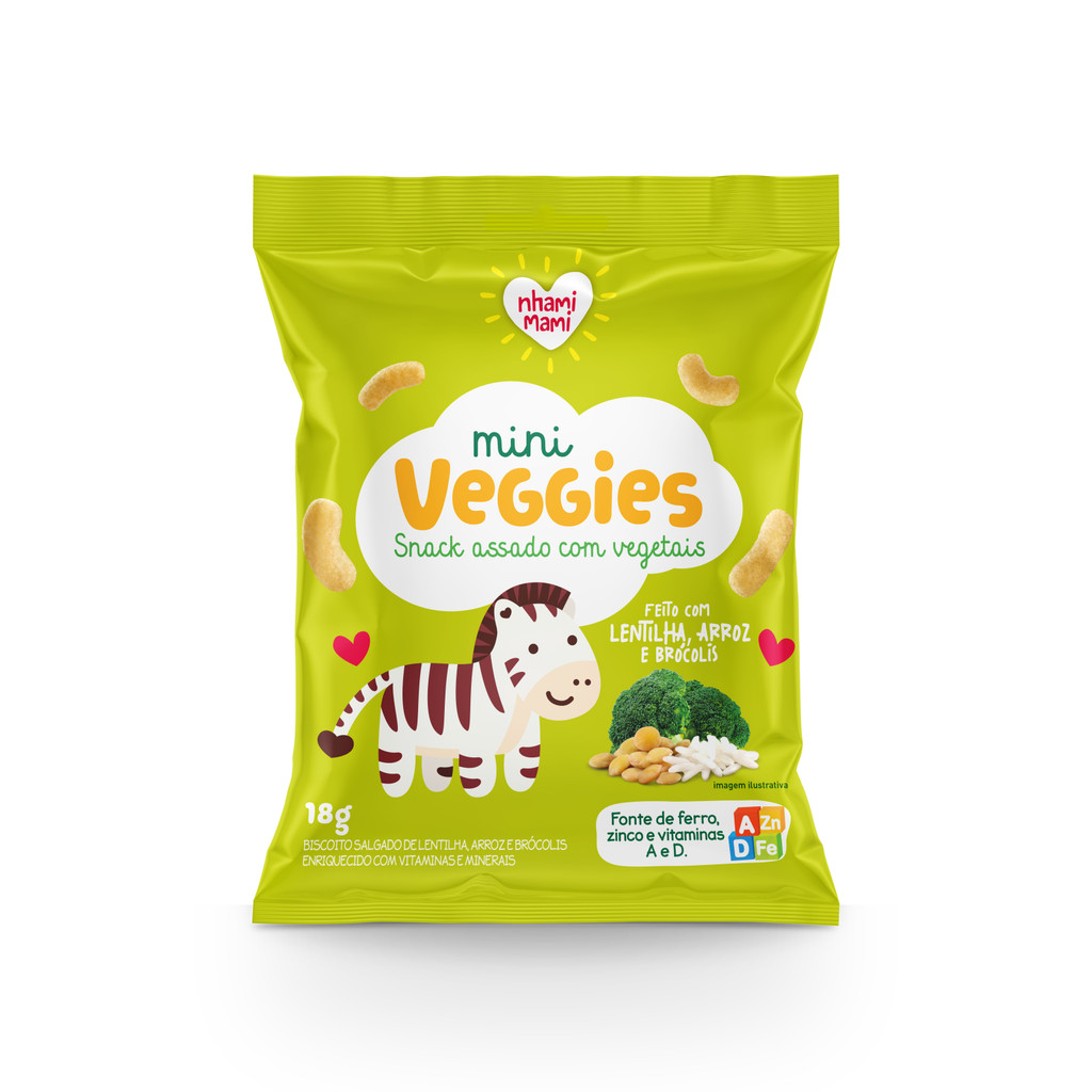 Kit 4 und Mini Veggie Snack Integral todos os sabores - 18g