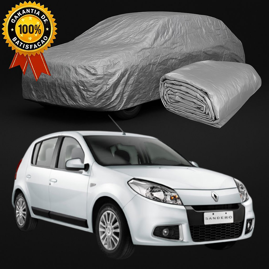 Capa Cobrir Carro Renault Sandero 100% Impermeável Com ou Sem Forro Protege do Sol Chuva Poeira em Oferta na Shopee