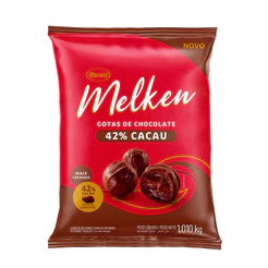 Chocolate Meio Amargo em Gotas 42% Cacau Melken Harald 1,01Kg