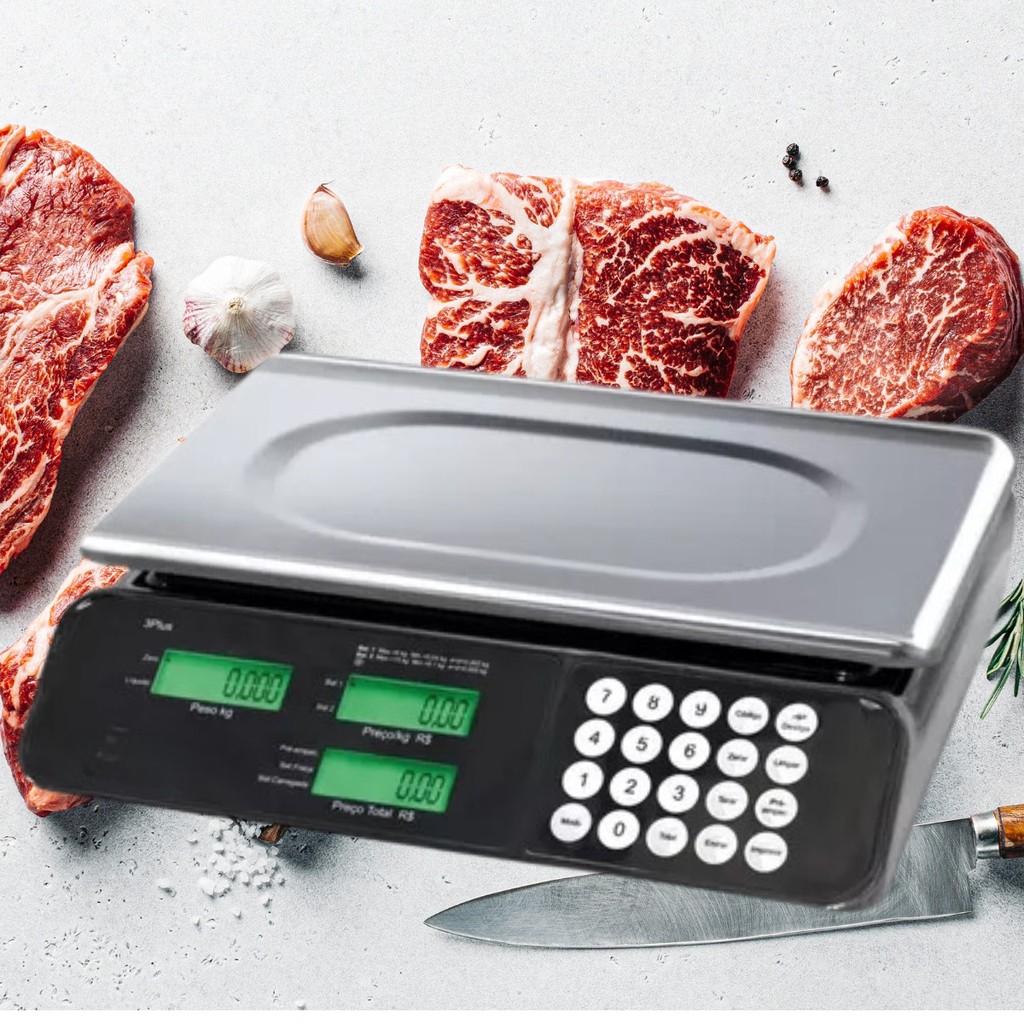 Balança de Pesagem Digital 32kg Alta Capacidade Gancho Ideal Para Açougue Original