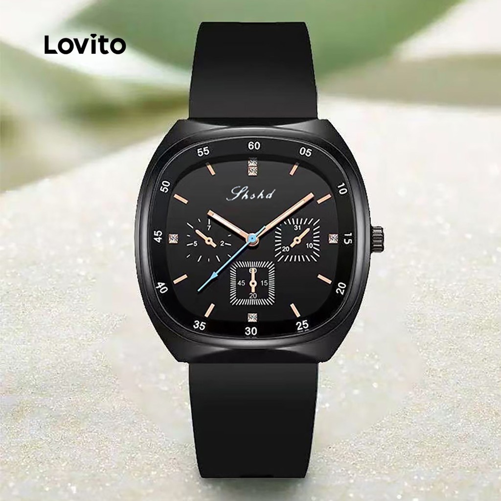 Lovito Relógio Minimalista Branco de 5 peças LFASCS1037