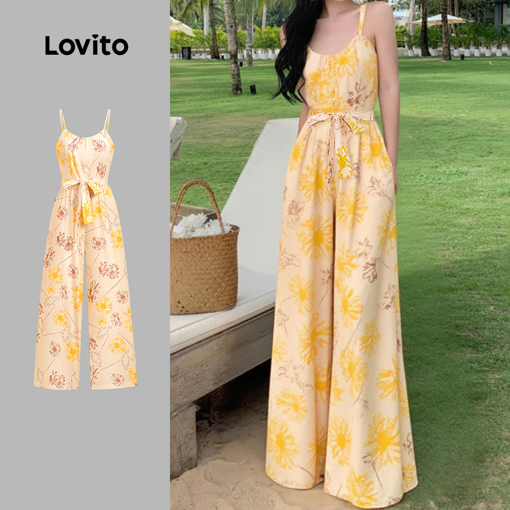 Macacão sem mangas com estampa Floral-JRB149PBD548 em Oferta na Shopee