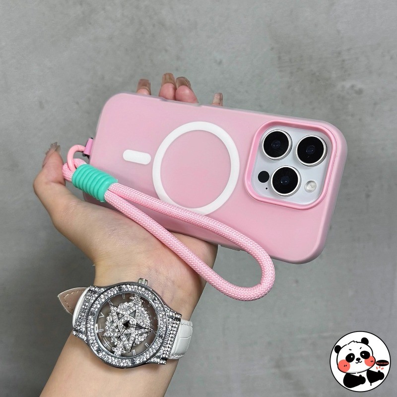 Capa De Telefone Magnética Mette Com Alça Para Samsung Galaxy S25 S24 S23 Plus Ultra FE S25 + S24 + S23 + Luxo Fofa Cor