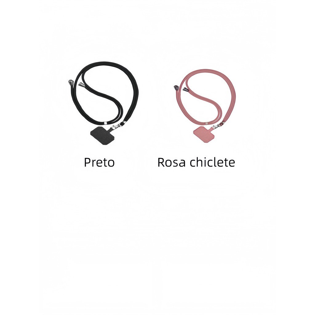 Kit 2 Unidade De Cordão Colar De Pescoço Ajustável Para Celular