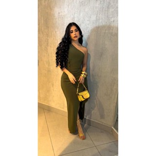 vestido longo mula manca vestido estiloso chique e elegante para eventos balada e festas em Oferta na Shopee