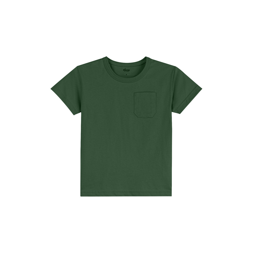 Camiseta Meia Malha com Bolso Elian Verde