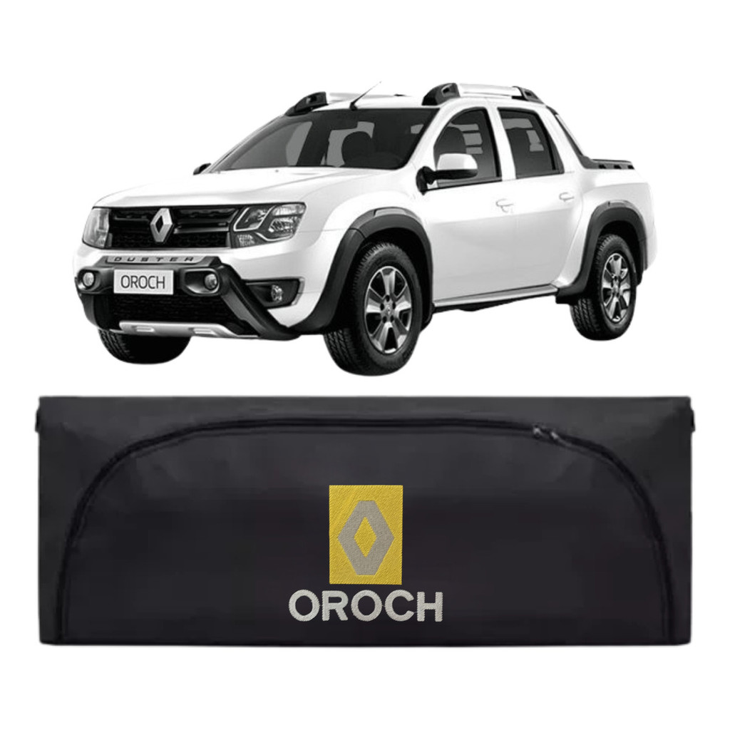 Bolsa Maleiro Premium 380 litros Impermeável Caçamba Renault Oroch 2022/2026 Bordado