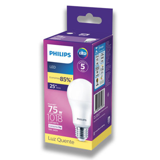 Lampada Bulbo Led Philips 11W bivolt Luz Amarela 3000K E27 em Oferta na Shopee