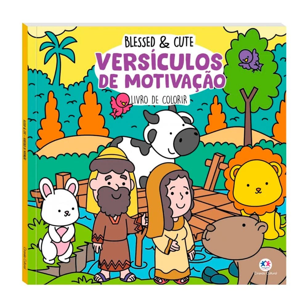 Livro de colorir cristão Livro Infantil Para Colorir Blessed e Cute Versículos Bíblicos De Motivação