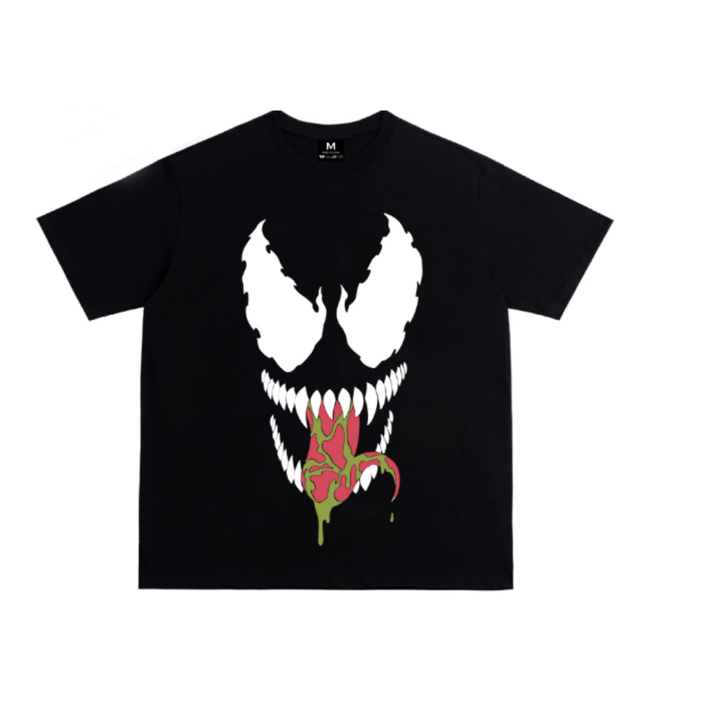 Camiseta Estampada Com Personagem Venom, T-shirt De Algodão Casual Confortável Unissex