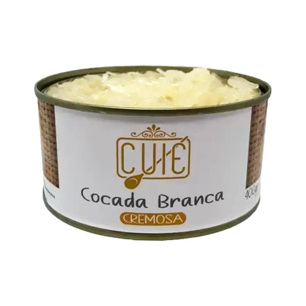 Cocada Cremosa Branca 210g Doce Artesanal Mineiro Tradicional Gourmet Sobremesa de Coco Feito na Fazenda