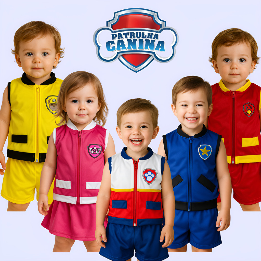 Fantasias Infantil Roupa Conjuntos Patrulha Canina Ryder em Oferta na Shopee
