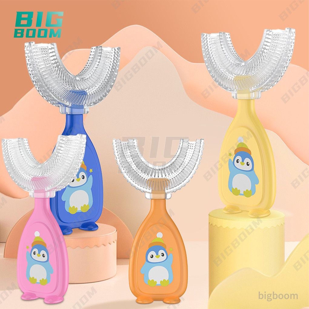 Escova de dentes em forma de U para crianças de 2 a 12 anos