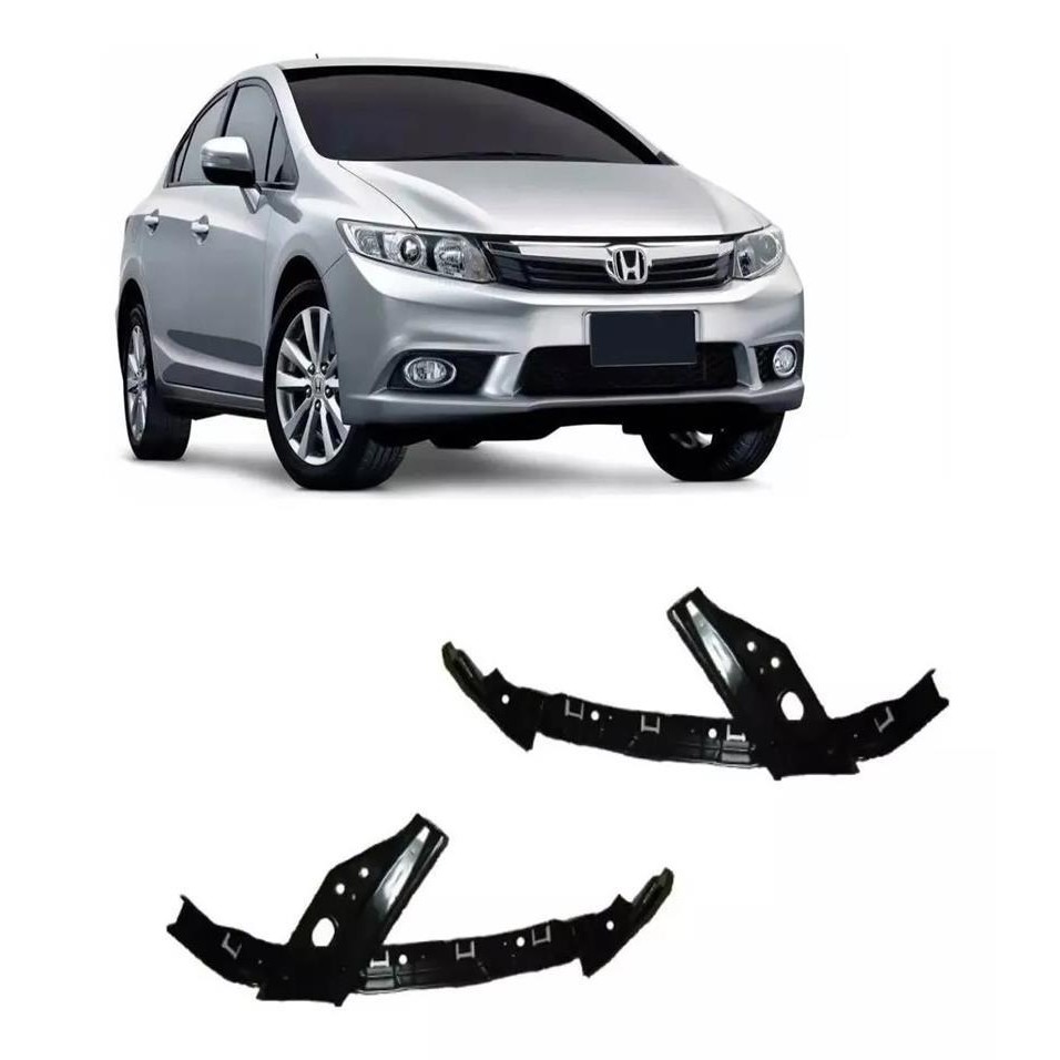 Par Suporte Guia Farol New Civic 2012 2013 2014 Dianteiro