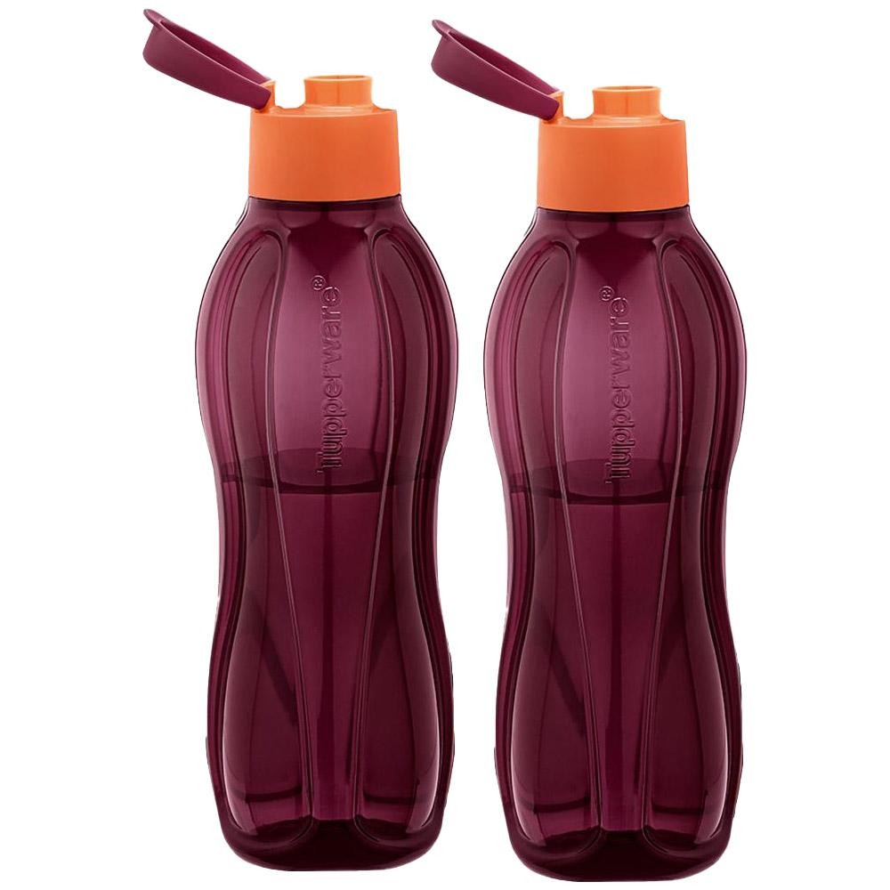 Kit com 2 Garrafas de Água Tupperware Eco Tupper Merlot 1L em Oferta na Shopee