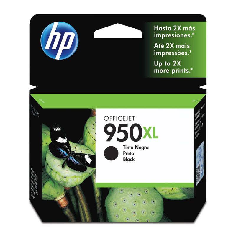 Cartucho HP 950XL Original CN045AB preto p/ Officejet Pro 8600, 8600 Plus, 8610, 8620 em Oferta na Shopee
