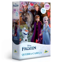 QUEBRA CABEÇA FROZEN DISNEY 200 PEÇAS TOYSTER PUZZLE FILMES DESENHOS MENINAS ANA ELSA OLAF KRISTOFF