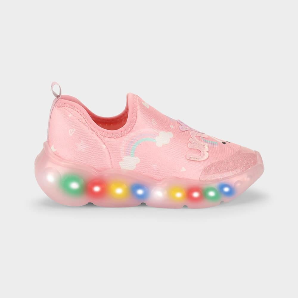 Tênis Infantil de Luz Bibi Roller Celebration Rosa em Oferta na Shopee