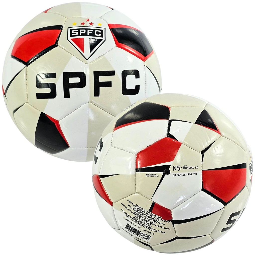 Bola Futebol São Paulo Tricolor para Campo E Society Oficial N° 5 Sportcom
